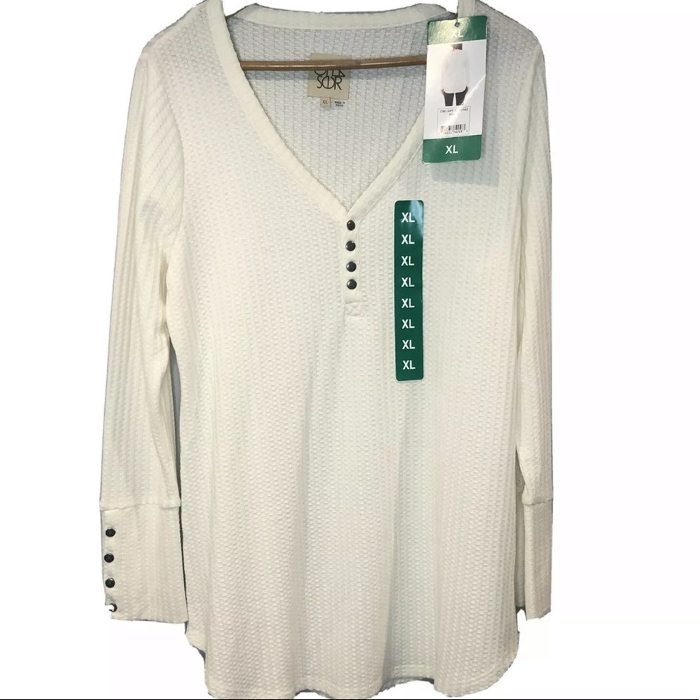 NWT Chaser Thermal Waffle Henley XL cozy lounge